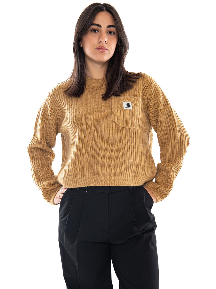 Carhartt WIP W' Mira Sweater WIP Dusty H - Maglia Donna Marrone I035382 3TFXX CARHARTT WIP 