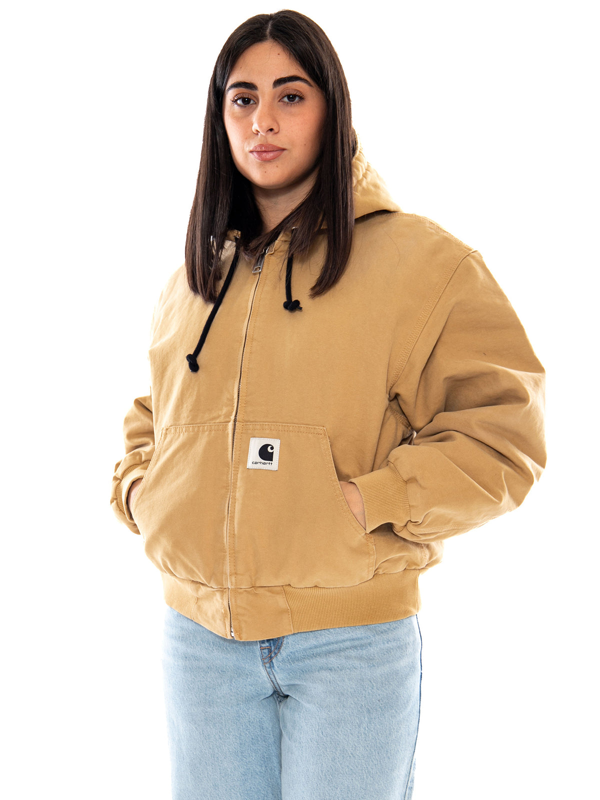Carhartt WIP W' OG Active Jacket Stone Canvas - Giacca Donna Marrone I035673 3TF4O CARHARTT WIP 