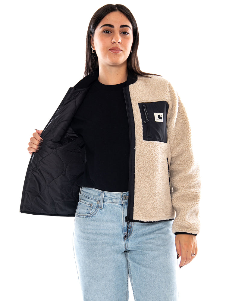 Carhartt WIP W' Janet Liner Fleur De Sel / Black - Giacca Donna Beige e Nera I035697 2NQXX CARHARTT WIP 