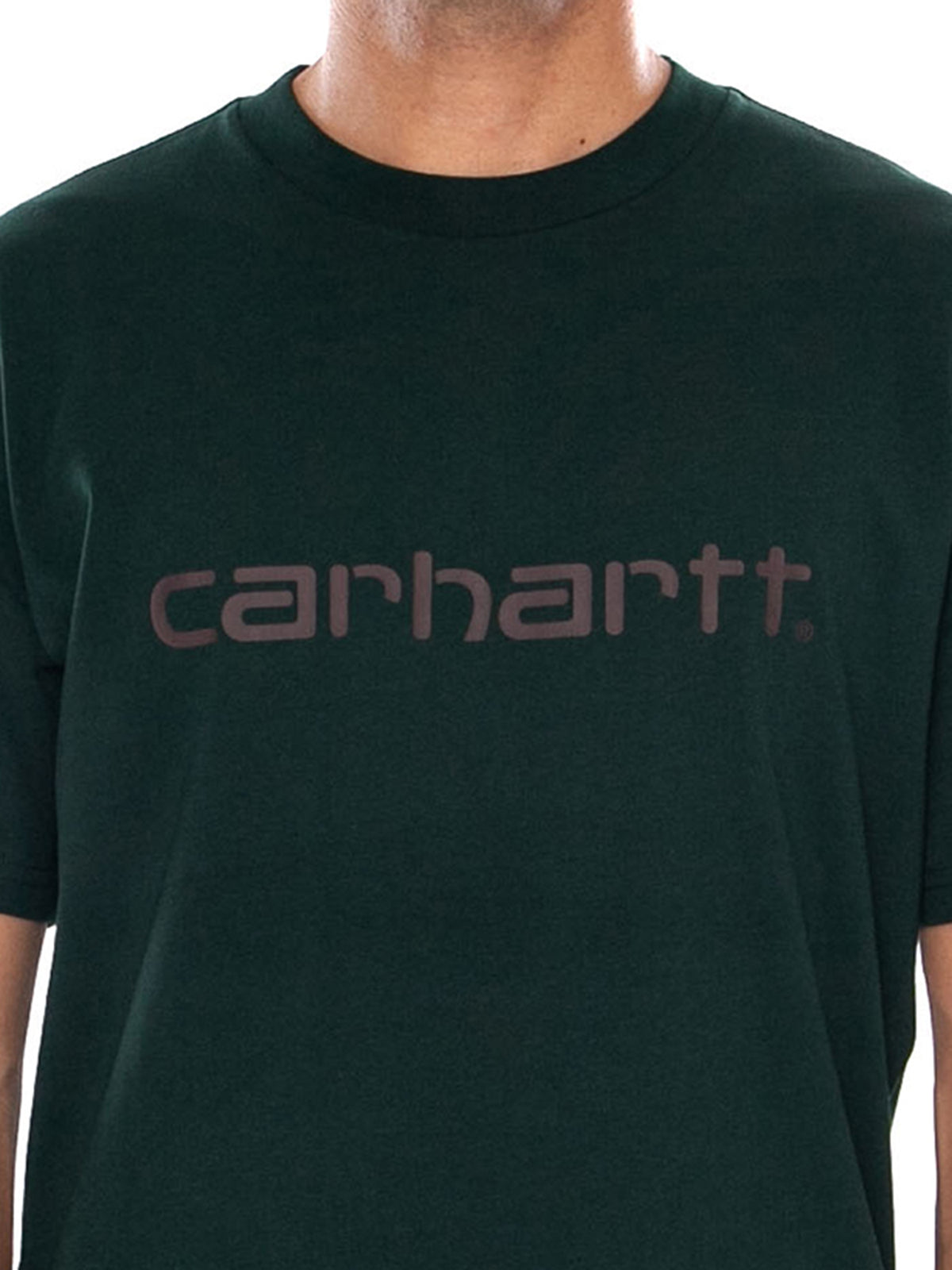 CARHARTT WIP S/S SCRIPT T-SHIRT DARK SCARAB - Maglietta Girocollo Uomo Verde I035700 3YZXX CARHARTT WIP 