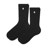 MADISON PACK SOCKS BLACK - Juego de Dos Pares de Calcetines Negros ACCESORIOS CARHARTT WIP