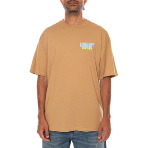 S/S LUGGAGE LABEL T-SHIRT DUSTY H BROWN - Maglietta Girocollo Uomo Marrone I036892 07EXX CARHARTT WIP 