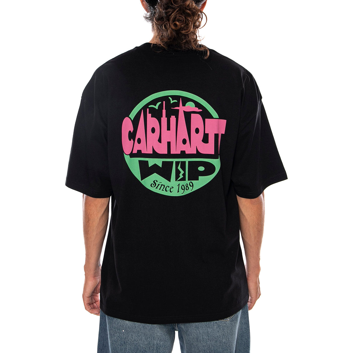 S/S LUGGAGE LABEL T-SHIRT BLACK - Maglietta Girocollo Uomo Nera I036892 89XX CARHARTT WIP 