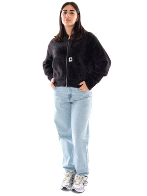 Carhartt WIP W' Maine Active Sweater Jacket Black - Giacca in Maglia Donna Nera I037037 89XX CARHARTT WIP 