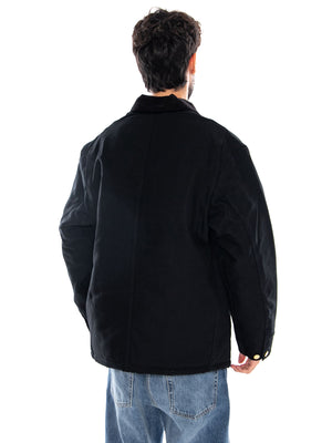 OG CHORE COAT BLACK / BLACK RIGID - Giacca Uomo Nera I037055 00E01 CARHARTT WIP 