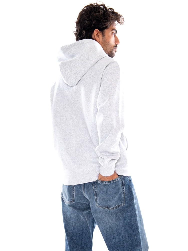 HOODED MACK JACKET ASH HEATHER / BLACK - Felpa con Cappuccio e Zip Uomo Grigia I037102 00OXX CARHARTT WIP 