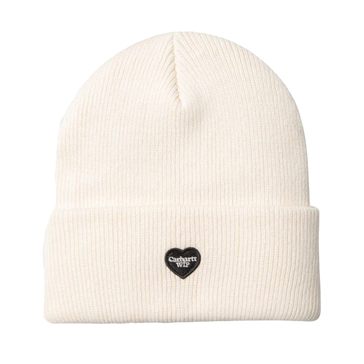SMALL HEART BEANIE NATURAL - Cappellino a Cuffia Bianco I037107 05XX CARHARTT WIP 