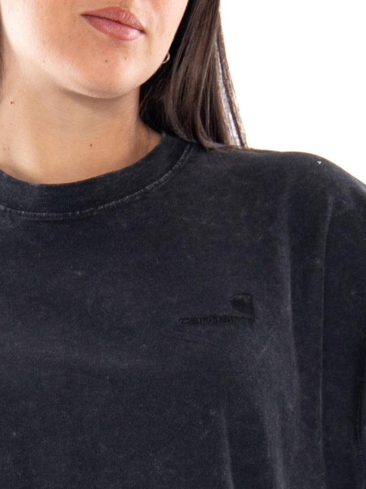 Carhartt WIP W' S/S Lambert T-Shirt Black Moon Wash - T-Shirt Donna Nera I037169 89FQ CARHARTT WIP 
