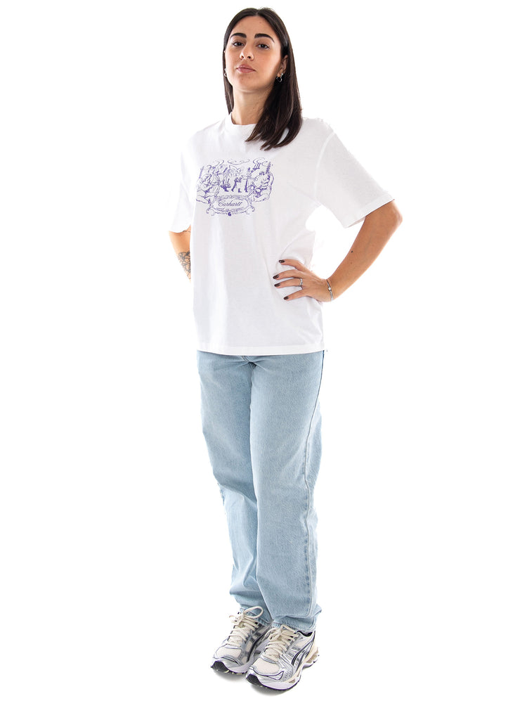 Carhartt WIP W' S/S Chez WIP T-Shirt White Stone Washed - T-Shirt Donna Bianca I037212 0206 CARHARTT WIP 