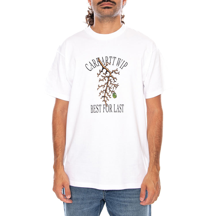 S/S RESTRAINT T-SHIRT WHITE - Maglietta Girocollo Uomo Bianca I037229 02XX CARHARTT WIP 