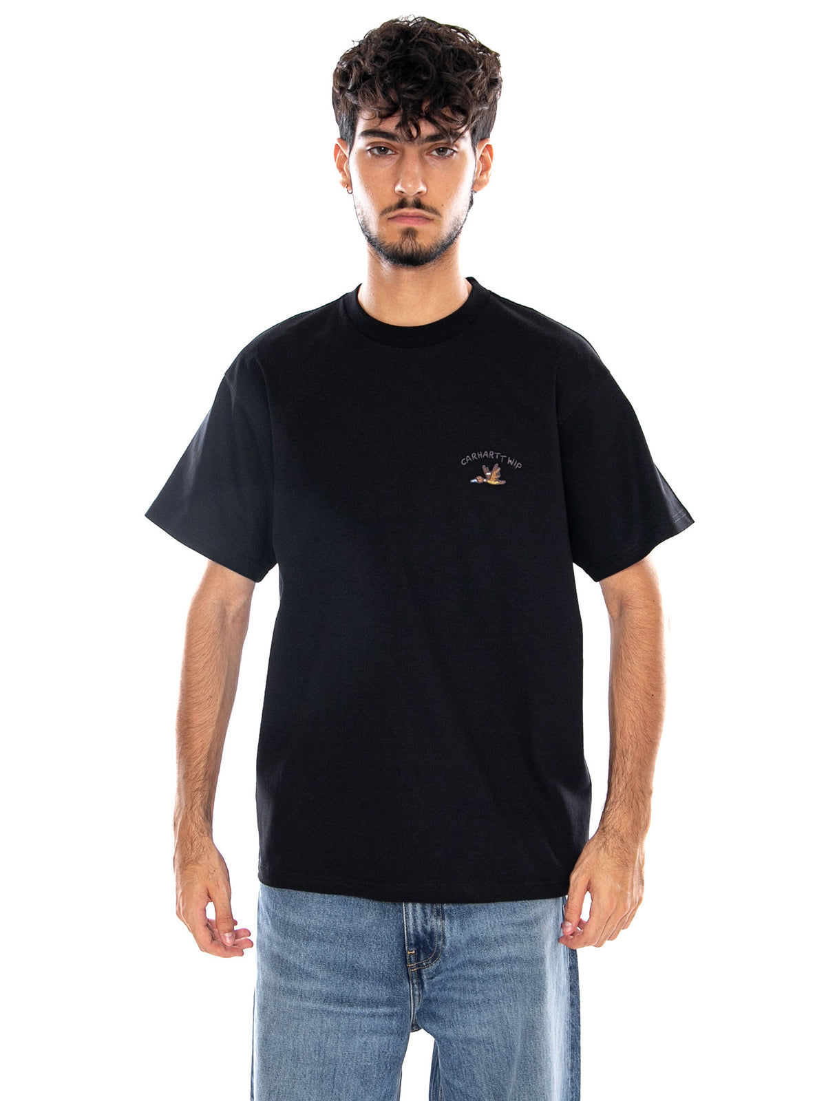S/S ANIMATED DUCKS T-SHIRT BLACK - Maglietta Girocollo Uomo Nera I037233 89XX CARHARTT WIP 