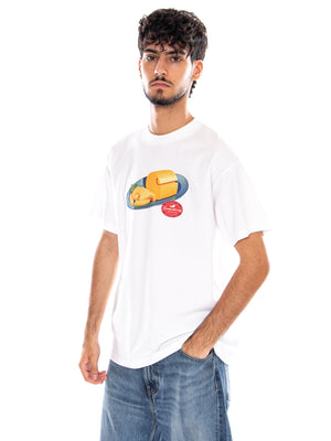 S/S FROMAGE T-SHIRT WHITE - Maglietta Girocollo Uomo Bianca I037239 02XX CARHARTT WIP 