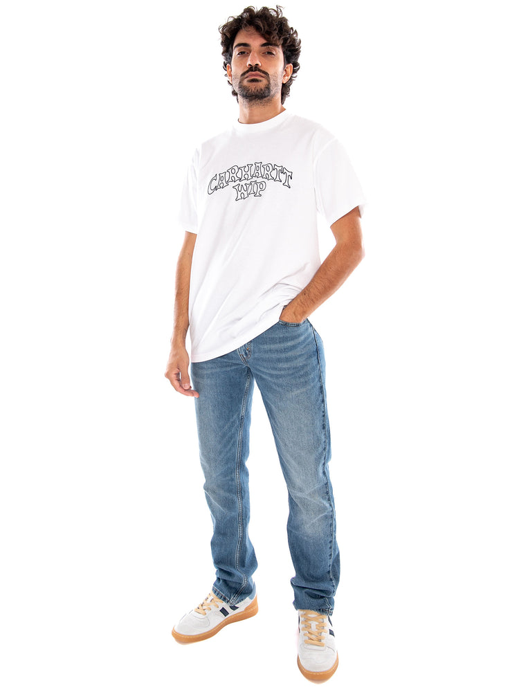 S/S Limn Script T-Shirt White - Maglietta Girocollo Uomo Bianca I037263 02XX CARHARTT WIP 