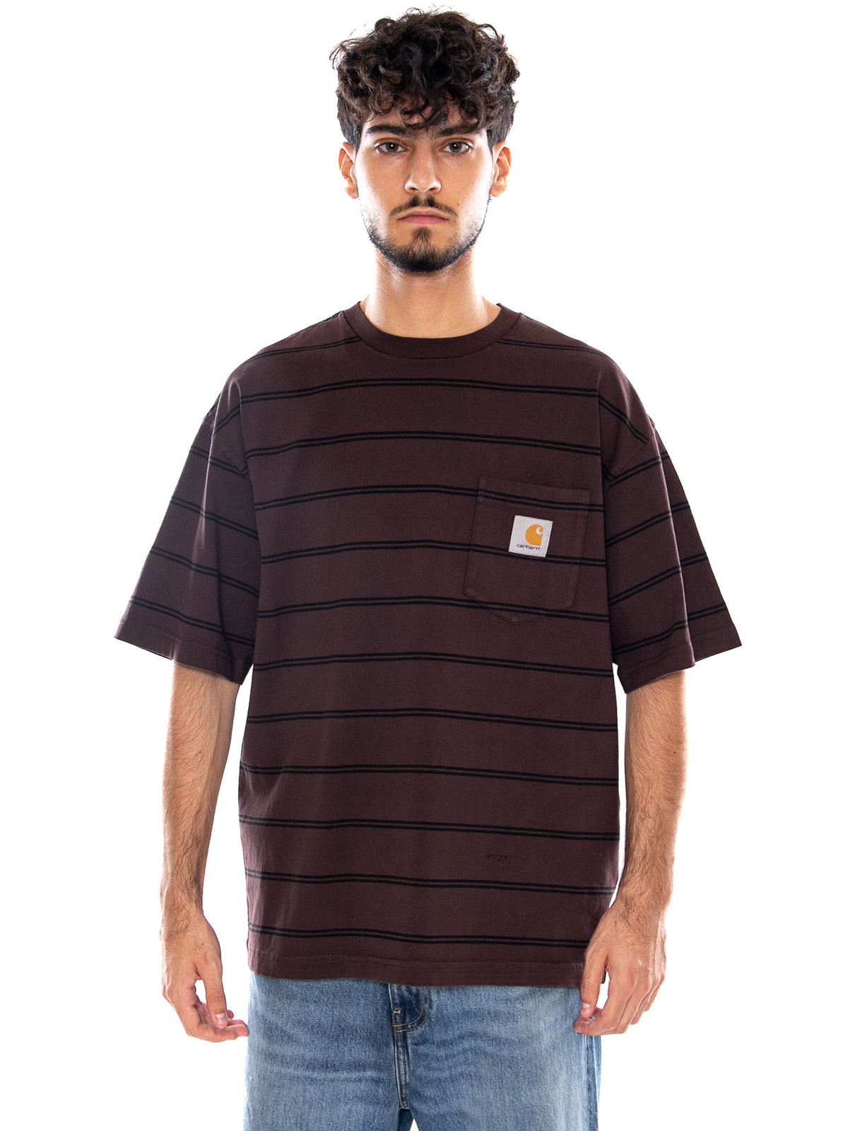 S/S CARDONA POCKET T-SHIRT NATURAL / DARK SCARAB - Maglietta Girocollo Uomo Multicolore I037272 3VQGD CARHARTT WIP 