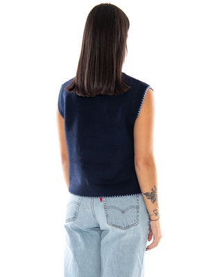 Compañía Fantástica Vest Blue - Gilet Donna Blu 63C/10317 MLT COMPANIA FANTASTICA 