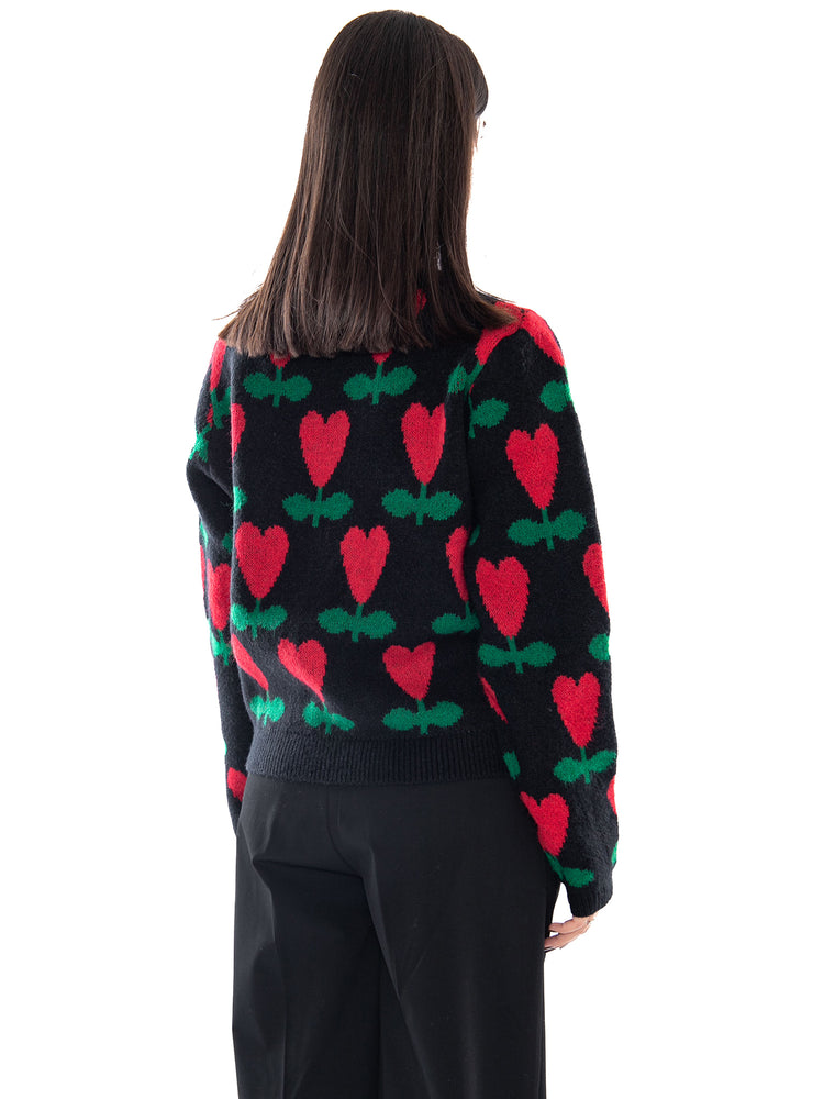 Compañía Fantástica Cárdigan con Estampado Ciclamen Conversational - Cardigan Donna Multicolore 64C/10362 CNV COMPANIA FANTASTICA 