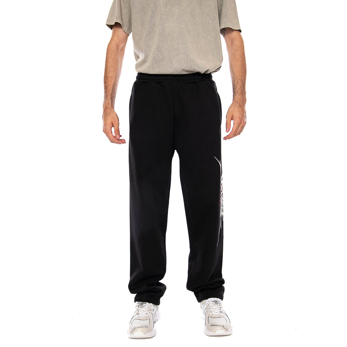 SHARD DOLLY NOIRE BAGGY SWEATPANTS BLACK - Pantaloni Uomo Neri PA1245 P2 DOLLY NOIRE 