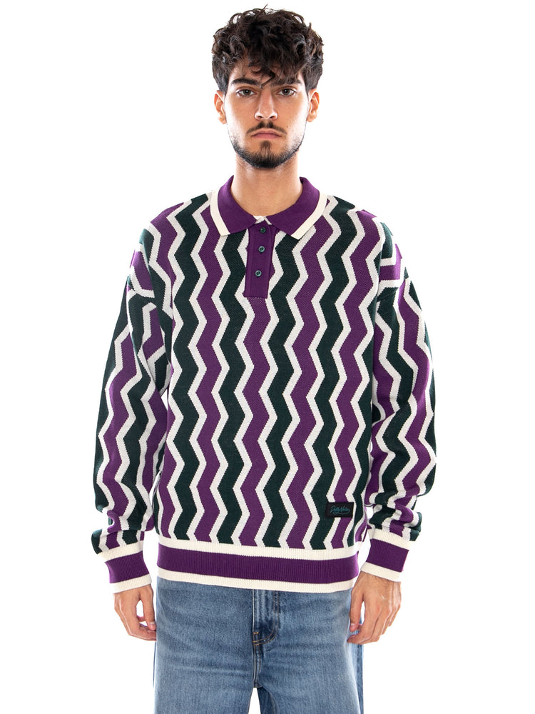 CHEVRON POLO SWEATER BLACK - Maglione Polo Multicolor SV1248 KK DOLLY NOIRE 