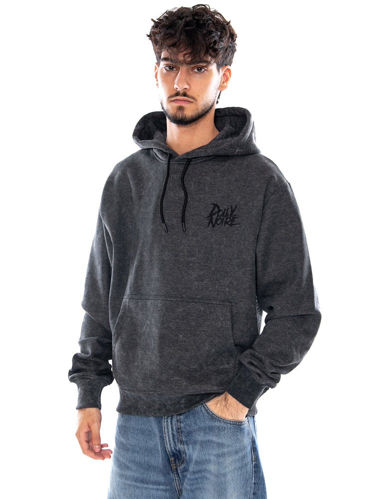 HEAVEN FALLS HOODIE ACID BLACK - Felpa con Cappuccio Uomo Nera SW1300 GQ DOLLY NOIRE 