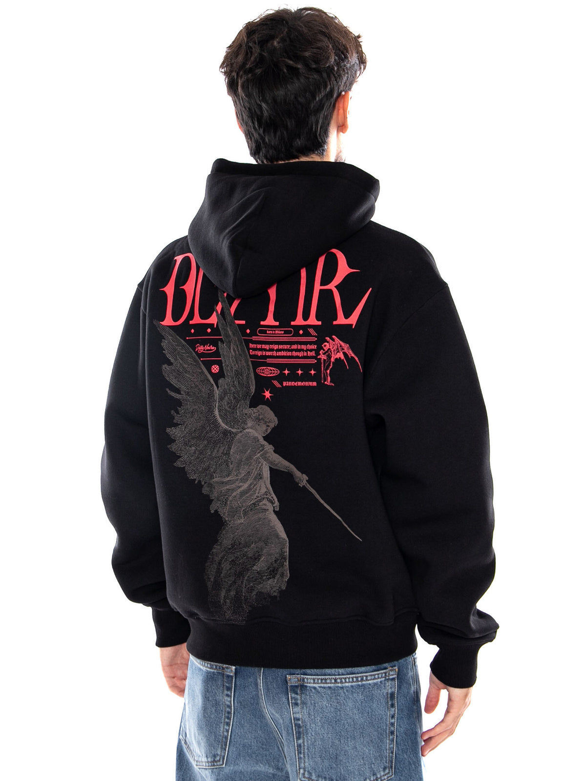 AMBITION HOODIE BLACK - Felpa con Cappuccio Uomo Nera SW1305 GQ DOLLY NOIRE 