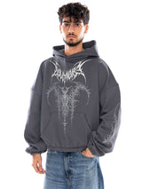 THE GUARDIAN BOXY HOODIE IRON GATE - Sudadera con Capucha Hombre Gris Hombre DOLLY NOIRE