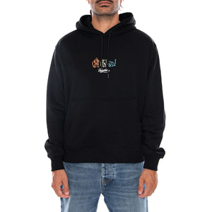 STARTERS EVOLUTION HOODIE POKÉMON - Felpa con Cappuccio Uomo Nera Collaborazione Pokémon SW1344 GQ DOLLY NOIRE 