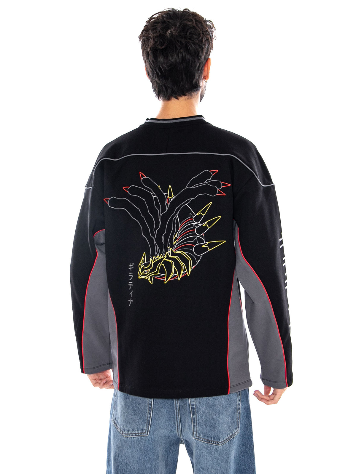 GIRATINA CREWNECK ACID BLACK POKEMON - Felpa Girocollo Uomo Nera SW1359 S2 DOLLY NOIRE 