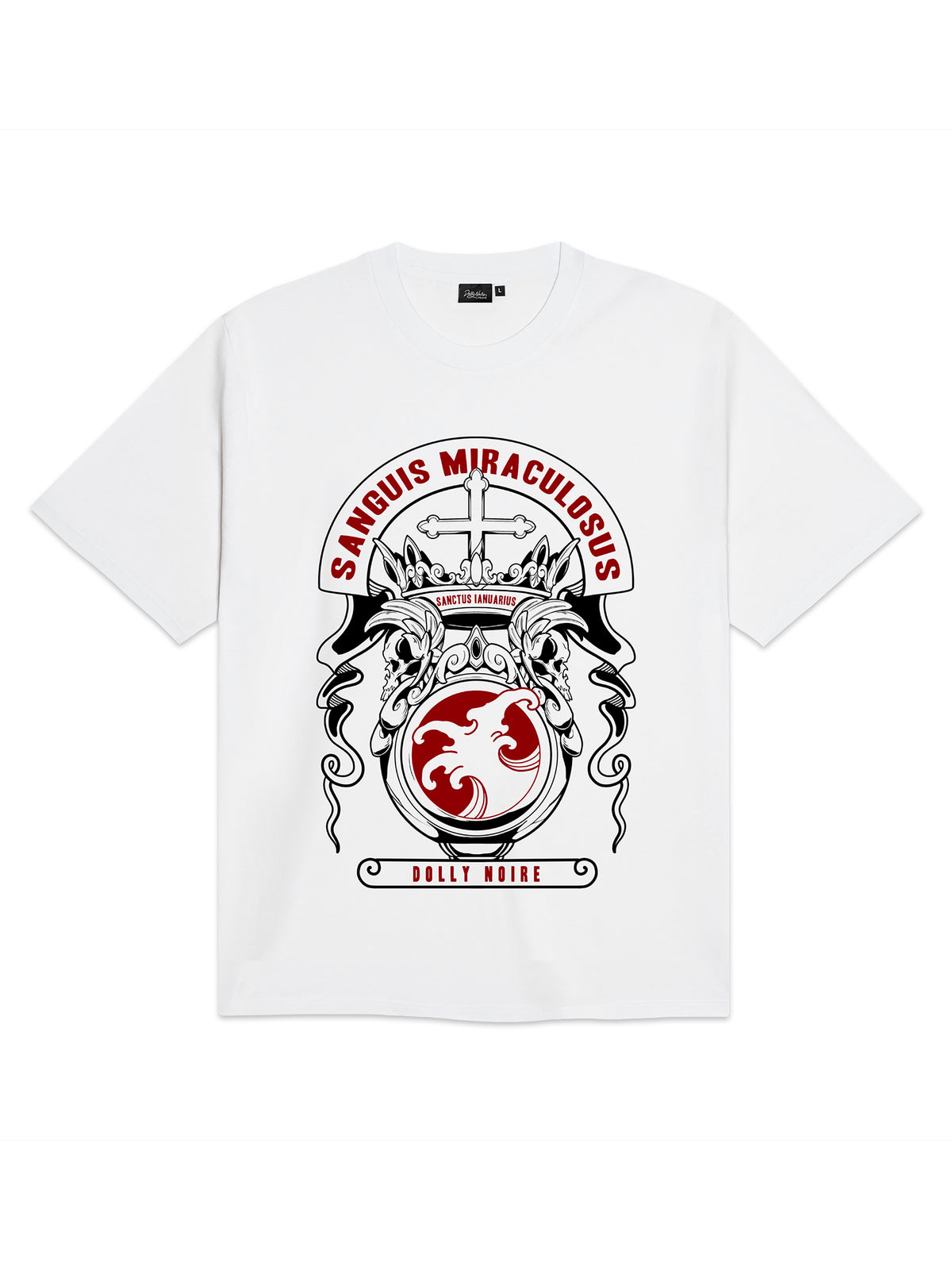 SAN GENNARO TEE WHITE - Maglietta Girocollo Uomo Bianca TS1652 02 DOLLY NOIRE 