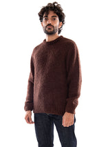 Edwin Dun Textured Sweater Run Raisin - Suéter Hombre Marrón Hombre EDWIN