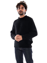 Edwin Dun Textured Sweater Black - Suéter para Hombre Negro Hombre EDWIN