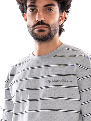 Edwin Bolton TS Grey Marl / White - T-shirt Uomo Grigia I035000 3RW.67 EDWIN 