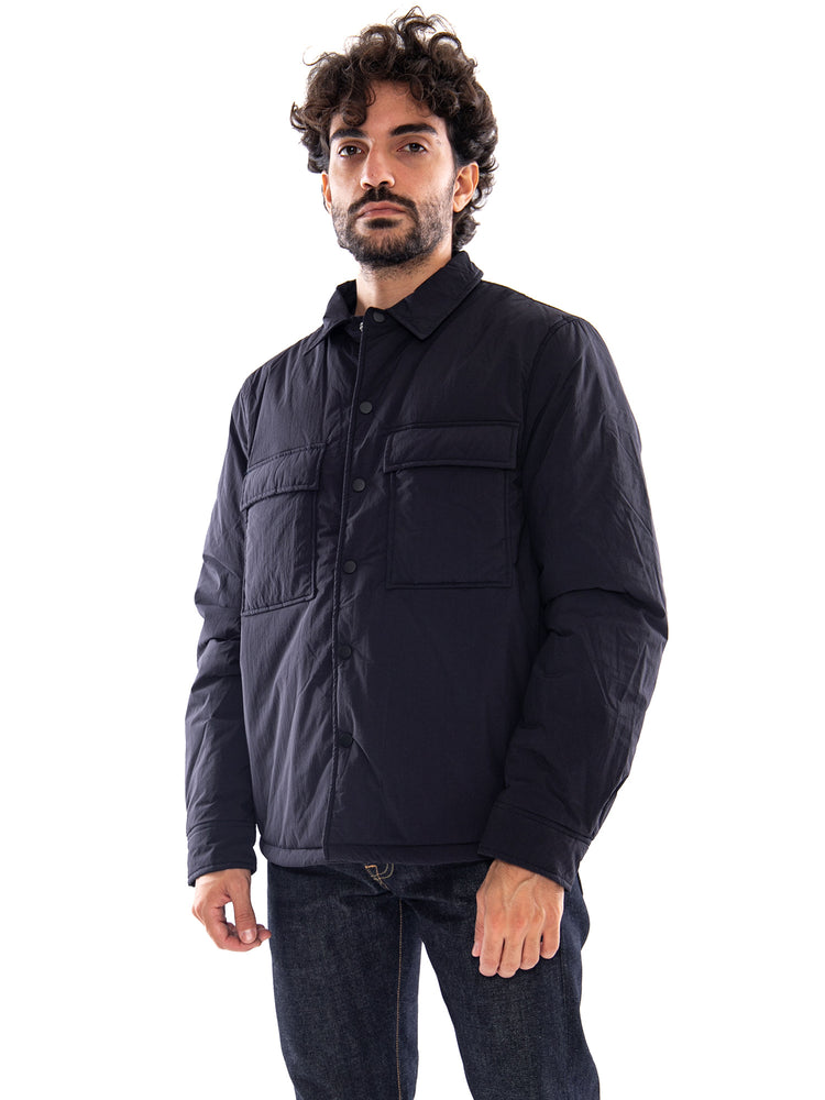Edwin Nest Padded Overshirt LS Dark Navy - Overshirt Uomo Blu Scuro I037336 1C.00 EDWIN 