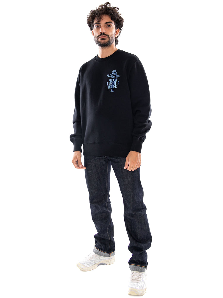 Edwin Ekoda Bath House Sweat Black - Felpa Uomo Nera I037413 89,67 EDWIN 