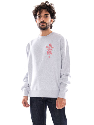 Edwin Ekoda Bath House Sweat Grey Marl - Felpa Uomo Grigia I037413 DF.67 EDWIN 