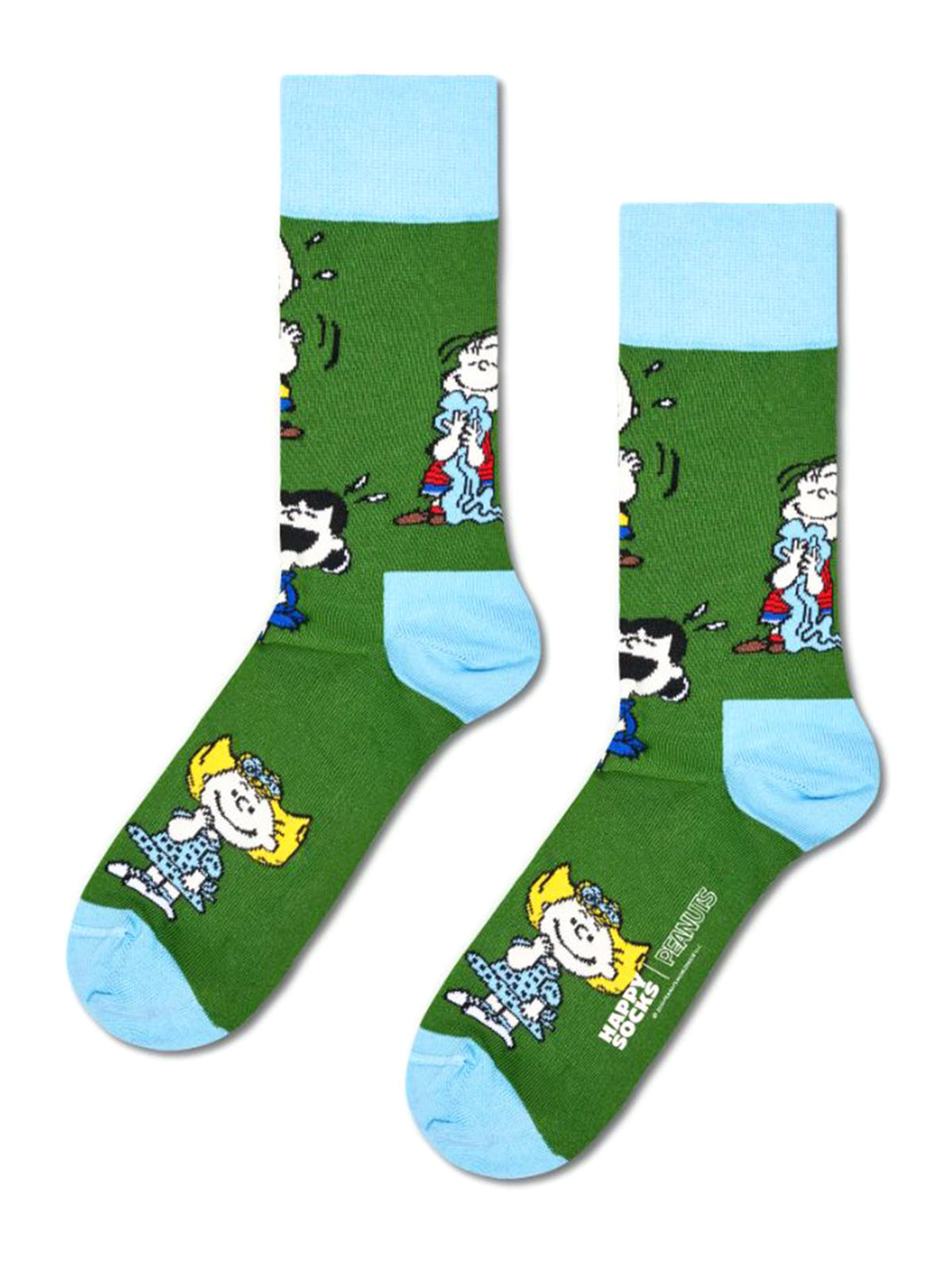 Happy Socks Peanuts Happy Friends Sock Multicolor - Calzini Multicolore P006671 GREEN HAPPY SOCKS 