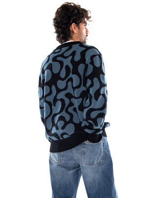 CHAQUETA ASAKUSA BLACK JACQUARD - Cardigan con Bottoni Uomo Multicolore AT009 1910 KAOTIKO 