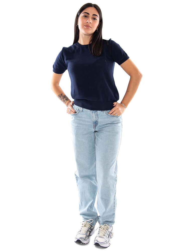 Lacoste Pullover Blue - Maglia Donna Blu AF5025 166 LACOSTE 
