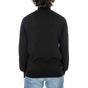 PULLOVER BLACK - Maglione Collo Alto con Zip Uomo Nero AH1980 031 LACOSTE 