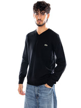 PULLOVER BLACK - Jersey con Escote en V para Hombre Negro Hombre LACOSTE