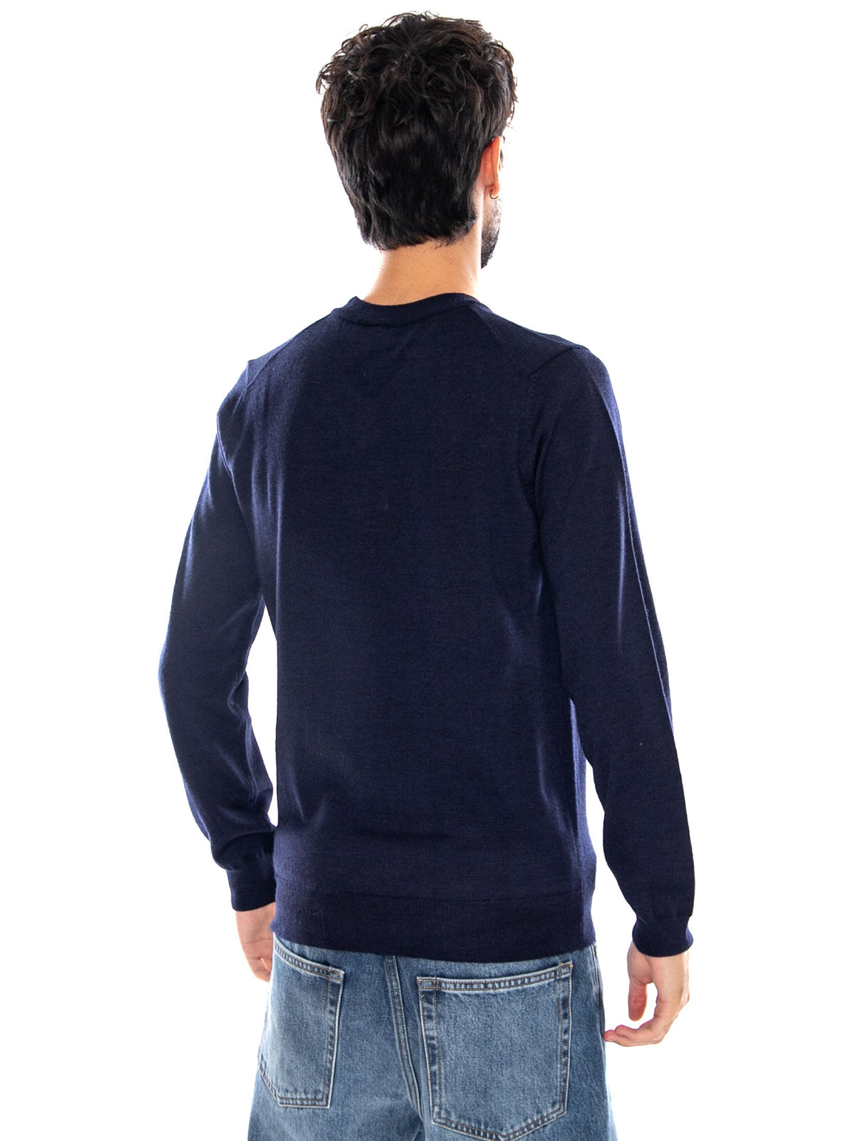 PULLOVER BLUE - Maglione Scollo a V Uomo Blu AH3221 166 LACOSTE 