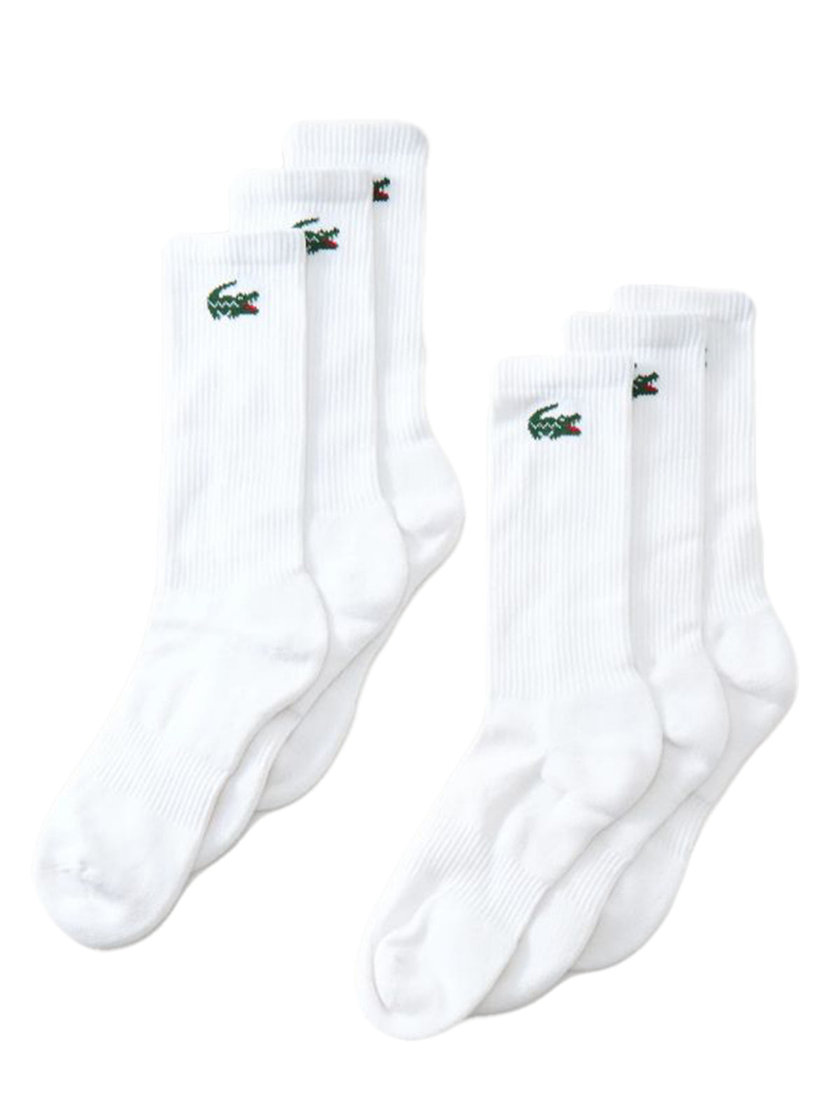 LACOSTE 6PK WHITE - Set da 6 Paia di Calzini Bianchi RA9254 001 LACOSTE 