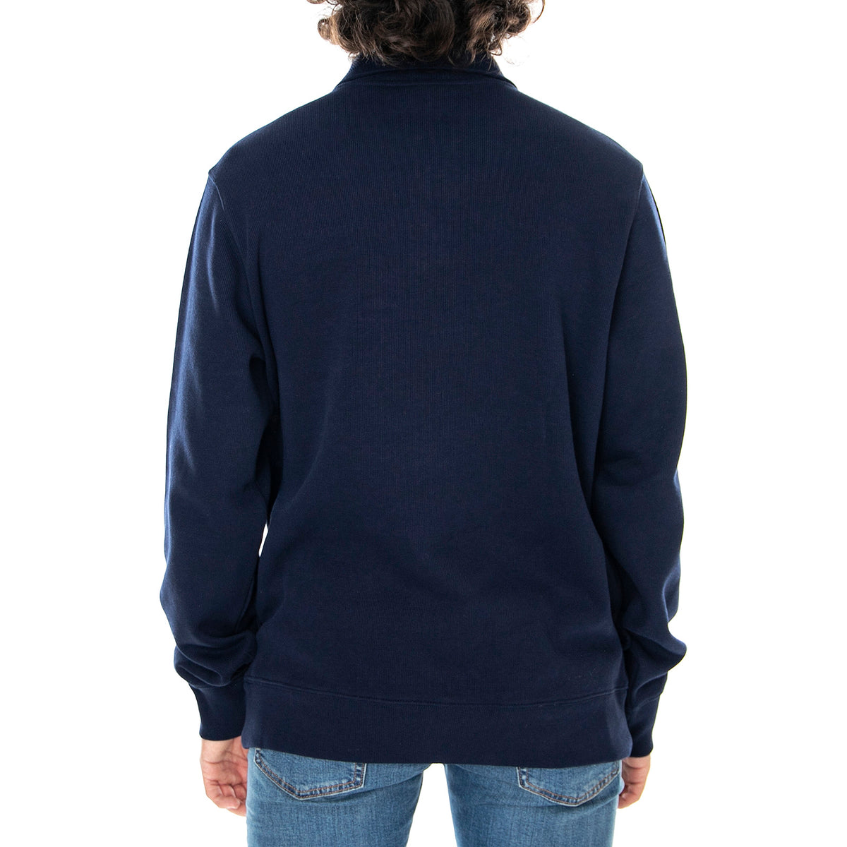 SWEATSHIRT BLUE - Maglione con Collo Alto e Zip Corta Uomo Blu SH1927 166 LACOSTE 