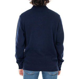 SWEATSHIRT BLUE - Maglione con Collo Alto e Zip Corta Uomo Blu SH1927 166 LACOSTE 