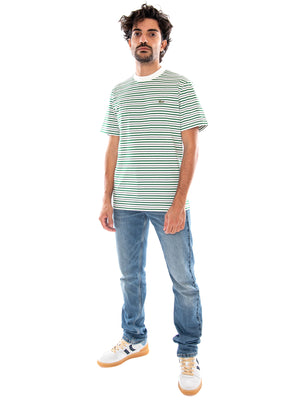 T-SHIRT GREEN - Maglietta Girocollo Uomo Verde TH0874 Z3E LACOSTE 