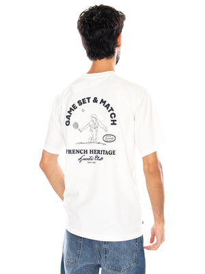 T-SHIRT WHITE - Maglietta Girocollo Uomo Bianca TH6729 70V LACOSTE 