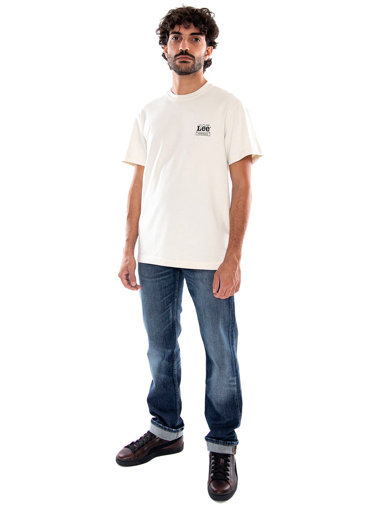 Lee Workwear Crew Tee Ecru Beige - T-Shirt Uomo Beige a Maniche Corte 112386358 BGE LEE 