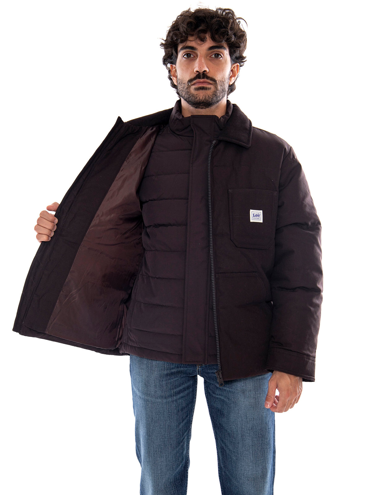 Lee Workwear Puffer Chocolate Torte - Giubbotto Imbottito Uomo Marrone 112386615 BLK LEE 