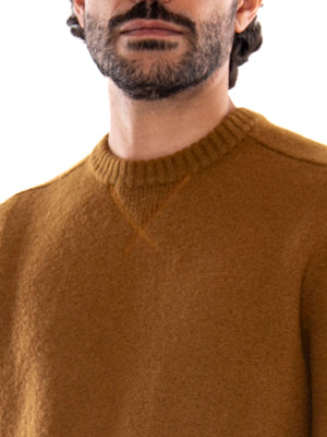 Lee Boiled Wool Sweater Dark Beige - Maglia Uomo Beige Scuro in Lana 112386616 BGE LEE 