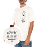 LSE_VINTAGE FIT GR TEE LEVI'S LOGO GRID 3 TAN - Camiseta Cuello Redondo Hombre Blanca Hombre LEVIS