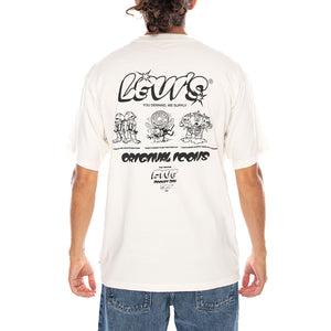 LSE_VINTAGE FIT GR TEE LEVI'S LOGO GRID 3 TAN - Maglietta Girocollo Uomo Bianca 0008C 0120 LEVIS 